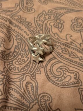 Stacked Star Silver Ring - Three Star Design
